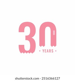 30 Jahre Jubiläum Feier Vektor Vorlage Design Illustration