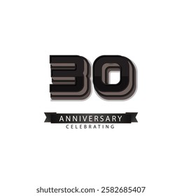 30 years anniversary celebration vector template design illustration