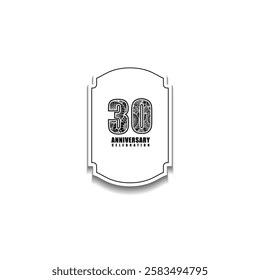 30 years anniversary celebration vector template design illustration
