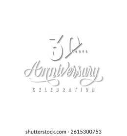 30 years anniversary celebration vector template design illustration