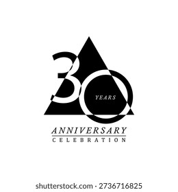 30 years anniversary celebration vector template design illustration