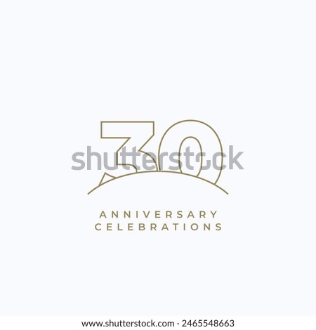 30 Years Anniversary Celebration Vector Template Design Illustration