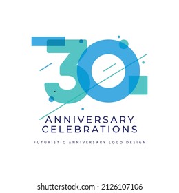 30 years anniversary celebrations logo design template