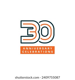 30 years anniversary celebrations logo concept	