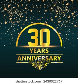 30 years anniversary celebrations logo design concept. Vector templates