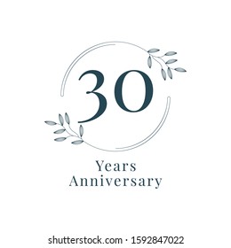 30 Years anniversary design illustration