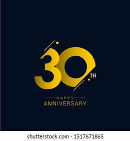 30 years anniversary design template.