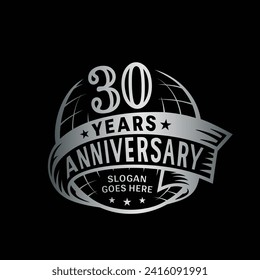 30 years anniversary design template. 30th logo. Vector and illustration.