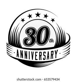 30 years anniversary design template. Vector and illustration. 30th logo.