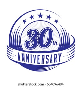 30 years anniversary design template. Vector and illustration. 30th logo.