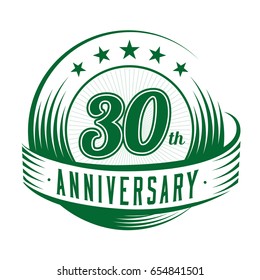 30 years anniversary design template. Vector and illustration. 30th logo.