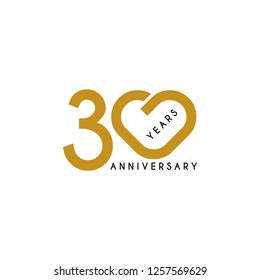 30 years anniversary design. Vector eps 10