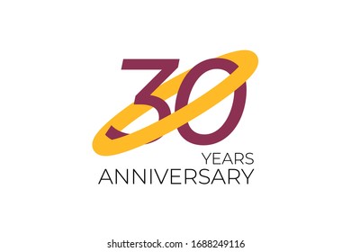30 years anniversary design, vector illustration