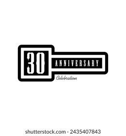 30 years anniversary elebration template design illustration