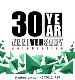 30 Years anniversary elebration vetor template design illustration