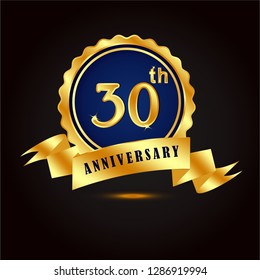 30 years anniversary gold vector 3
