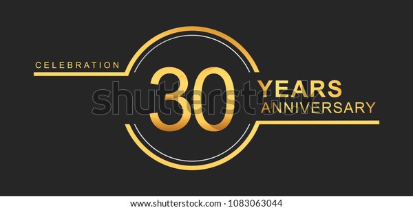 30 Years Anniversary Golden Silver Color Stock Vector (Royalty Free ...