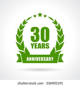 30 years anniversary icon isolated on white background