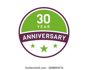 30-jähriges Jubiläum-Bild, 30-jähriges Jubiläum-Logo einzeln auf weißem Hintergrund