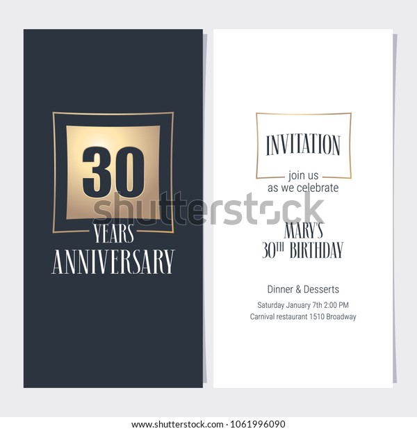 30th anniversary invitations