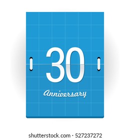 30 Years Anniversary Logo Designed like Flip Calendar