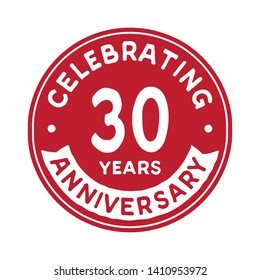 30 years anniversary logo template. Vector and illustration.