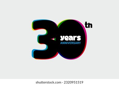 30 years anniversary logo template.