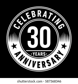 30 years anniversary logo template. Vector and illustration.