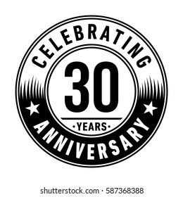 30 years anniversary logo template. Vector and illustration.