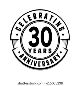 30 years anniversary logo template. Vector and illustration.