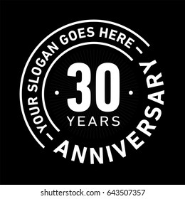 30 years anniversary logo template. Vector and illustration.