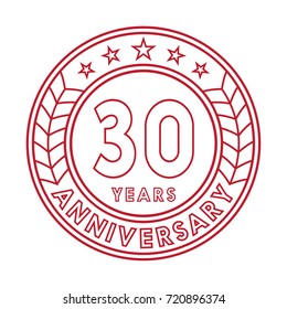 30 years anniversary logo template. 