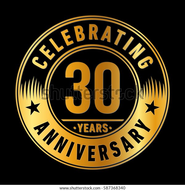 30 Years Anniversary Logo Template Vector Stock Vector (Royalty Free ...