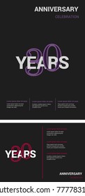 30 Years Anniversary Logotype design with overlapping styles between numbers and letters