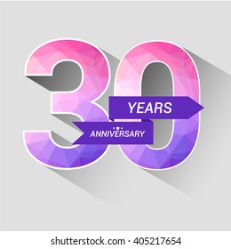 30 Years Anniversary with Low Poly Design