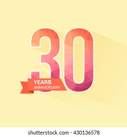30 Years Anniversary with Low Poly Design