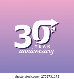 30 Jahre Jubiläumszahl Vektor Design Template Illustration Collection