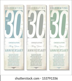 30 years anniversary retro background