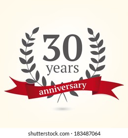 30 years anniversary sign