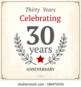 30 years anniversary sign