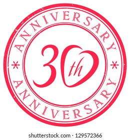 30 years anniversary stamp svg