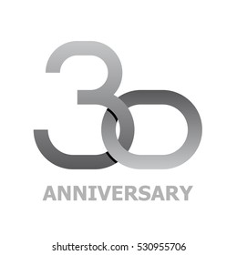 30 years anniversary symbol vector