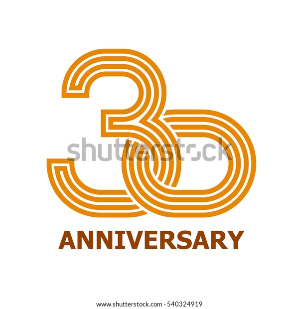 30 Years Anniversary Symbol Vector Stock Vector (Royalty Free ...