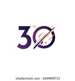 30 Years Anniversary Template Design. Vector Eps 10