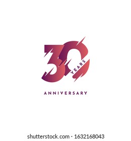 30 Years Anniversary Template Design. Vector Eps 10