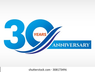 30 years anniversary Template logo