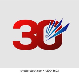 30 years anniversary Template logo
