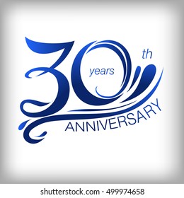 30 Years Anniversary Template Logo