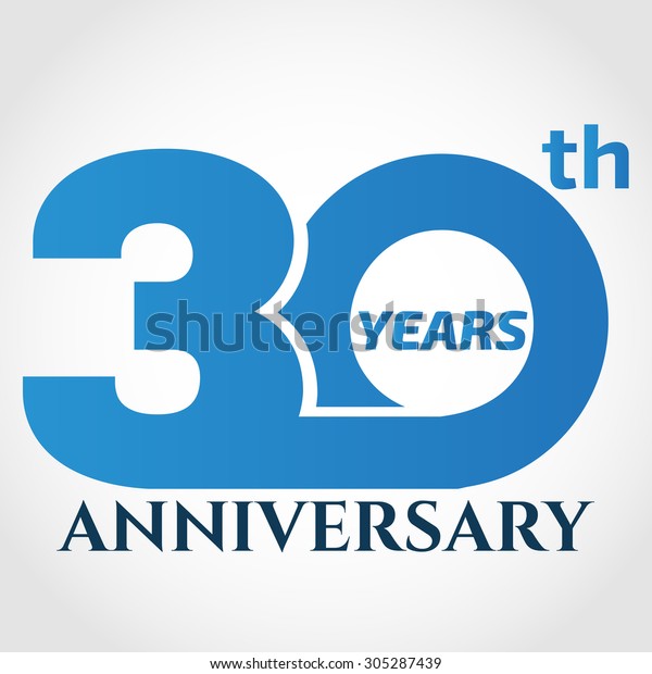 30 Years Anniversary Template Logo Stock Vector (Royalty Free ...