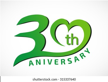 30 years anniversary Template logo,concept vector